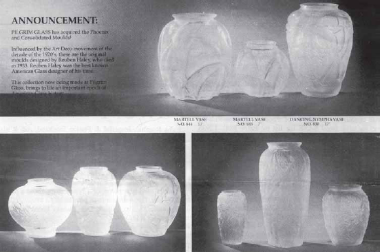 Pilgrim Glass uses original  Consolidated Glass molds