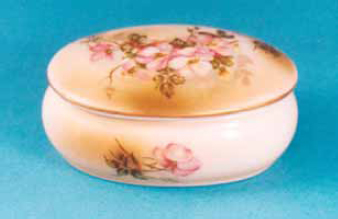 Gold Trim Made in Japan Vintage Two Handled Oval Dish with Moriage Edge Porcelain Dish Hand Painted Flowers
