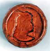 Fantasy Sleepy Eye Pottery Paperweight