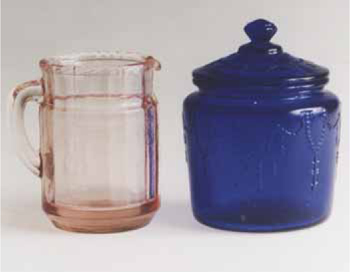 Anchor Hocking Mayfair Cobalt Blue Cookie Biscuit Jars With Lid a Pair