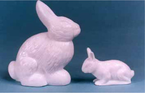 Milk Glass Rabbits