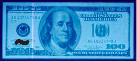 counterfeit money black light