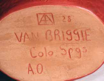 Merrick Van Briggle Pottery 1976 Black Centennial Pin Trinket Tray