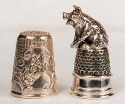 1890s Antique Victorian Webster Sterling Silver 9 Thimble