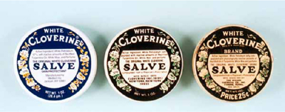 Cloverine Salve tins