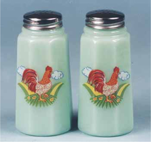 McKee Flour Sugar Custard Glass Storage Containers, Uranium, Vaseline