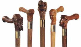 Hand carved wood canes
