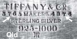 Tiffany & Co Inc.: sterling silver marks, hallmarks and history