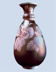 1880's Webb Pink MOP Mother Pearl Herringbone /Zig Zag Pitcher Vase Cased Glass