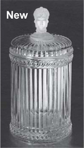 Early Clear Pressed Glass Biscuit Jar with Lid - Ruby Lane