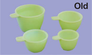 Jadeite Green Glass Measuring Cup W/ Markers Depression Style