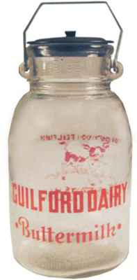 French Glass Apothecary Jars, a Pair - Ruby Lane