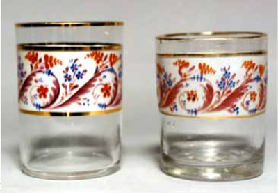 Bohemian crystal glass - Fredrich Egermann - Prague 19th century - Glasses  antique on sale online