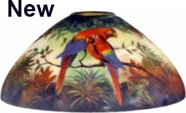 reproduction reverse painted lamp shades