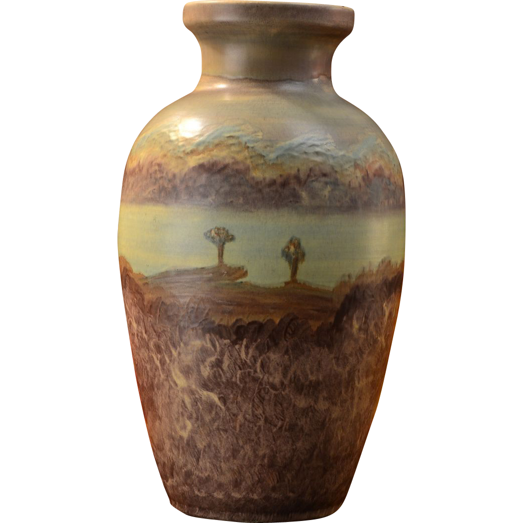 Peters Reed Pottery 1910 Landsun Scenic #25 Vase from thekingsfortune ...