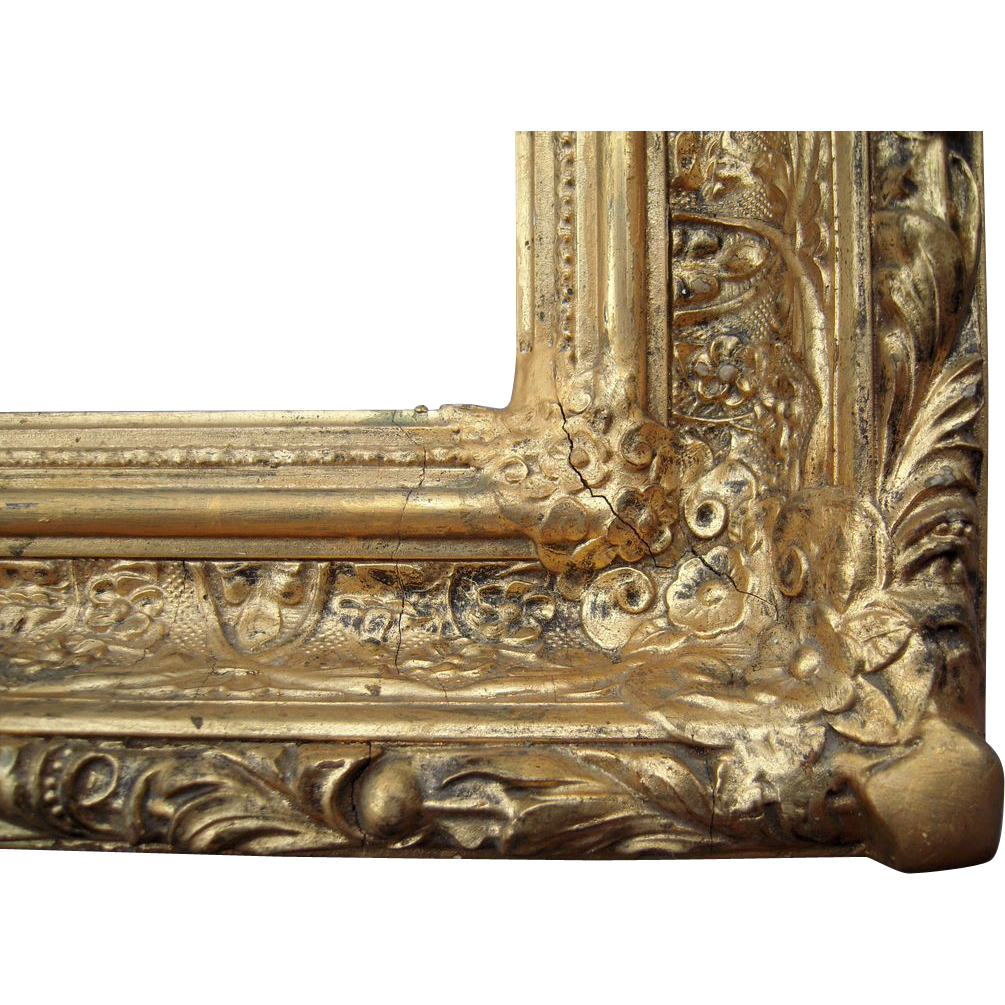 Ornate Antique Deep Gold Victorian Picture Frame 20