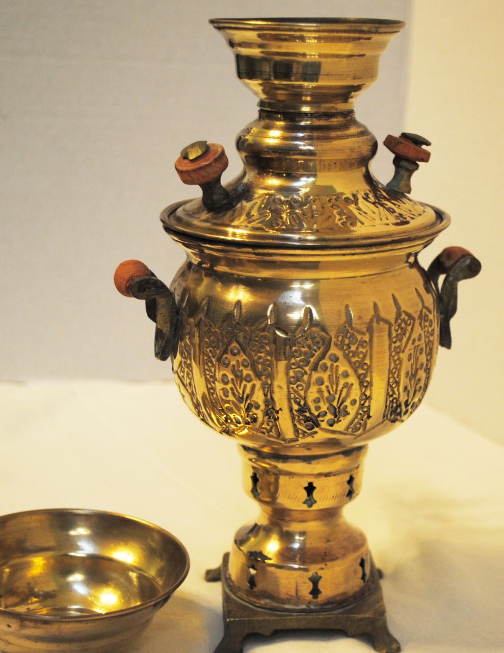 Vintage Hammered Brass Samovar from everythingexquisite on Ruby Lane