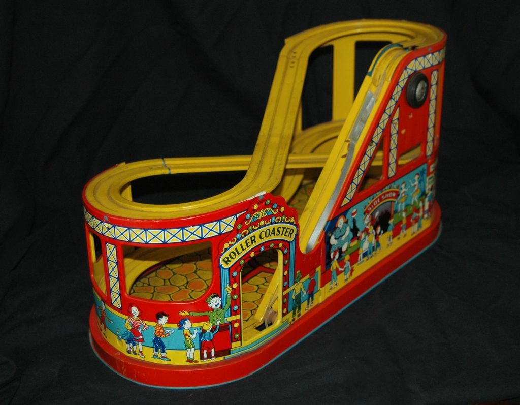 Vintage Chein Tin Litho Wind-up Roller Coaster Toy from aarianasdolls ...