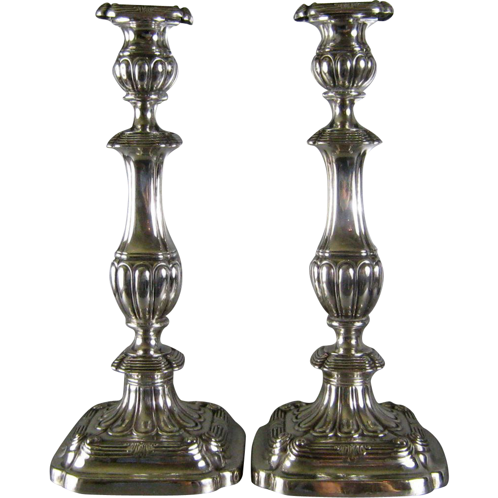 Gorham Sterling Silver Candlesticks c.1913 Georgian Style Antique from ...