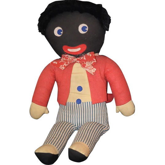 Old Doll Golliwog Black Cloth Doll Wonderful Clothes from oldeclectics ...