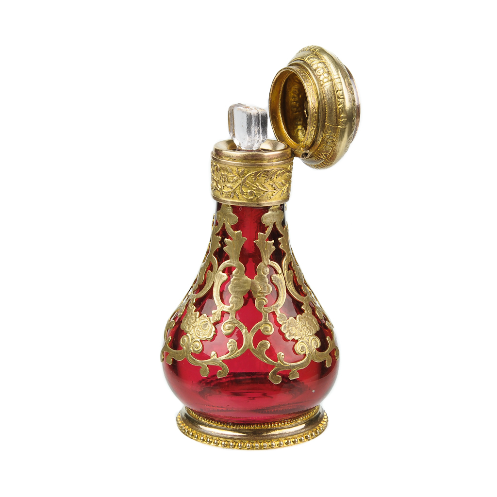 Antique French Palais Royal Ruby Red Glass Perfume Scent Bottle - from ...
