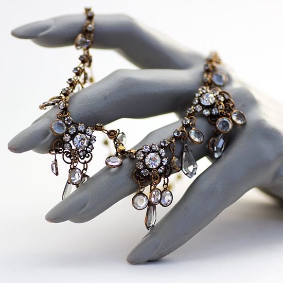 Hobé Elegant Crystal Drop Festoon Necklace from vintageelixir on Ruby Lane