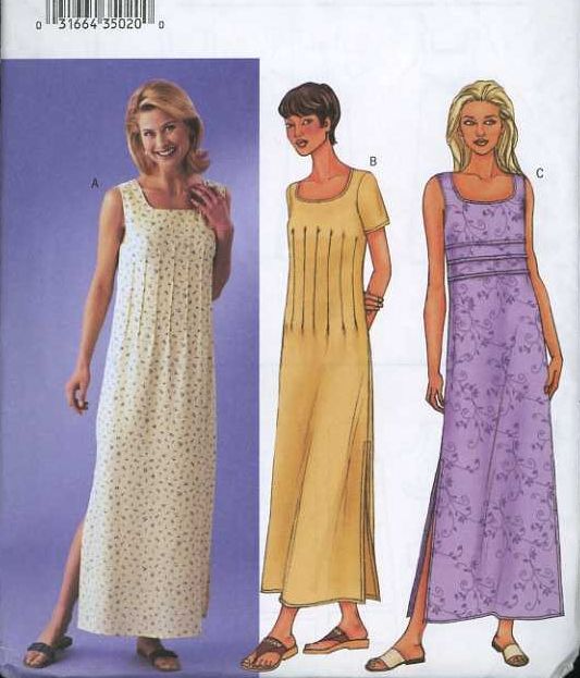 Women Empire Waist Sundress Puffed Sleeve Summer Dresses Sewing