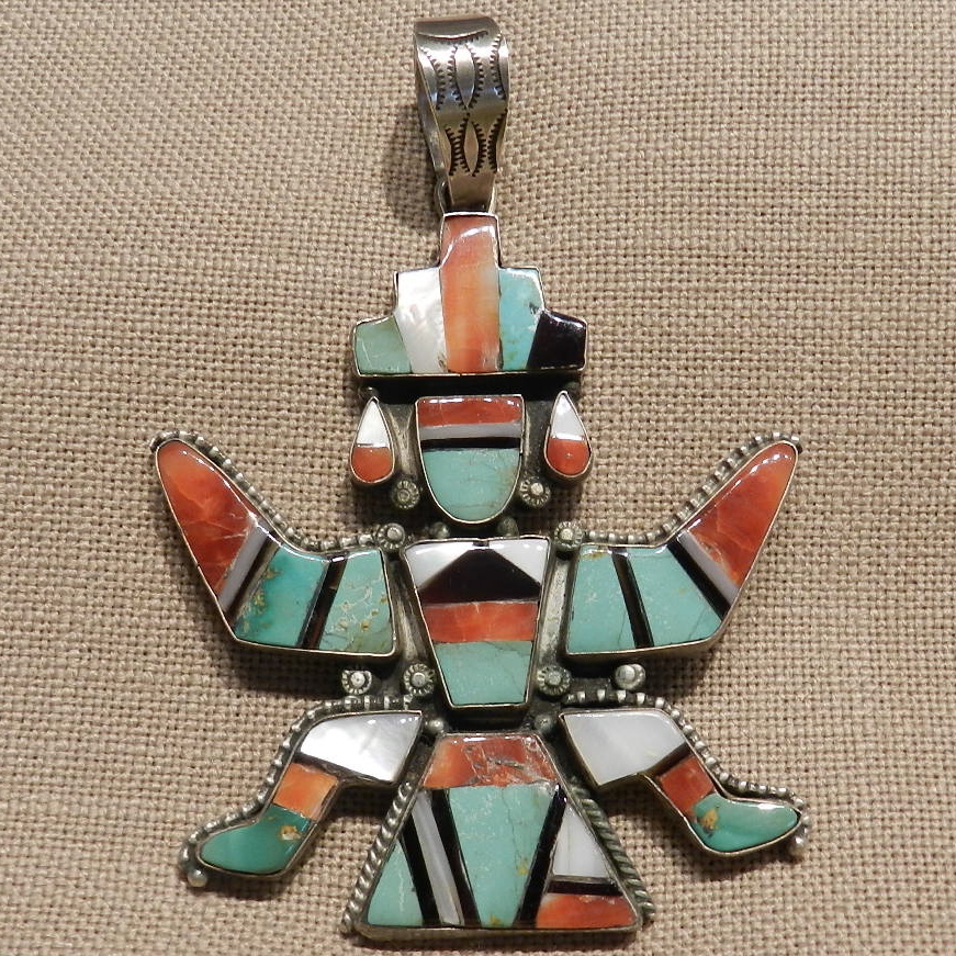 Zuni Style Knifewing Pendant from nativeindianmarket on Ruby Lane