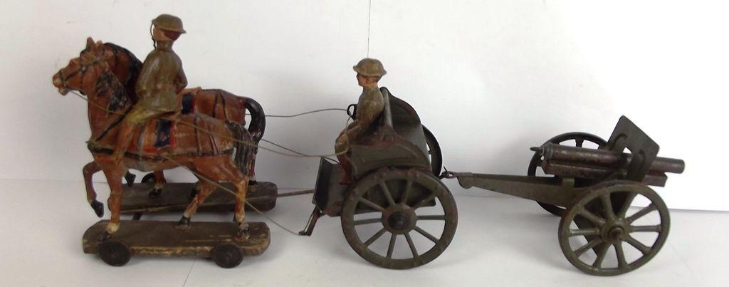 Circa 1920 German Tin Plate & Composite Märklin British WW1 Gun Train ...