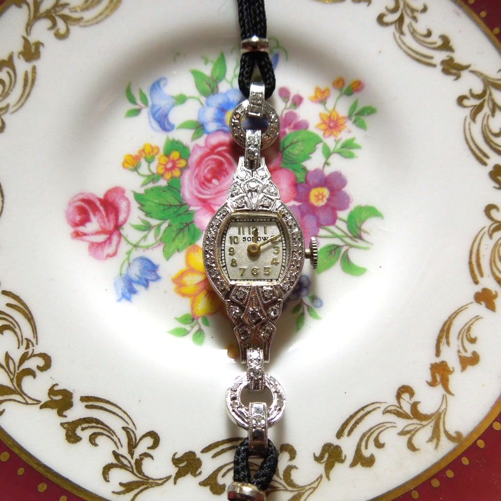 1940's Diamonds Solow Watch from cometiques on Ruby Lane