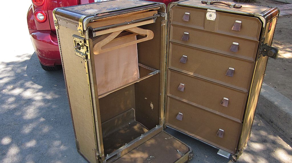 Wheary Wardrola 1930's Wardrobe Trunk from aislinneantiques on Ruby Lane