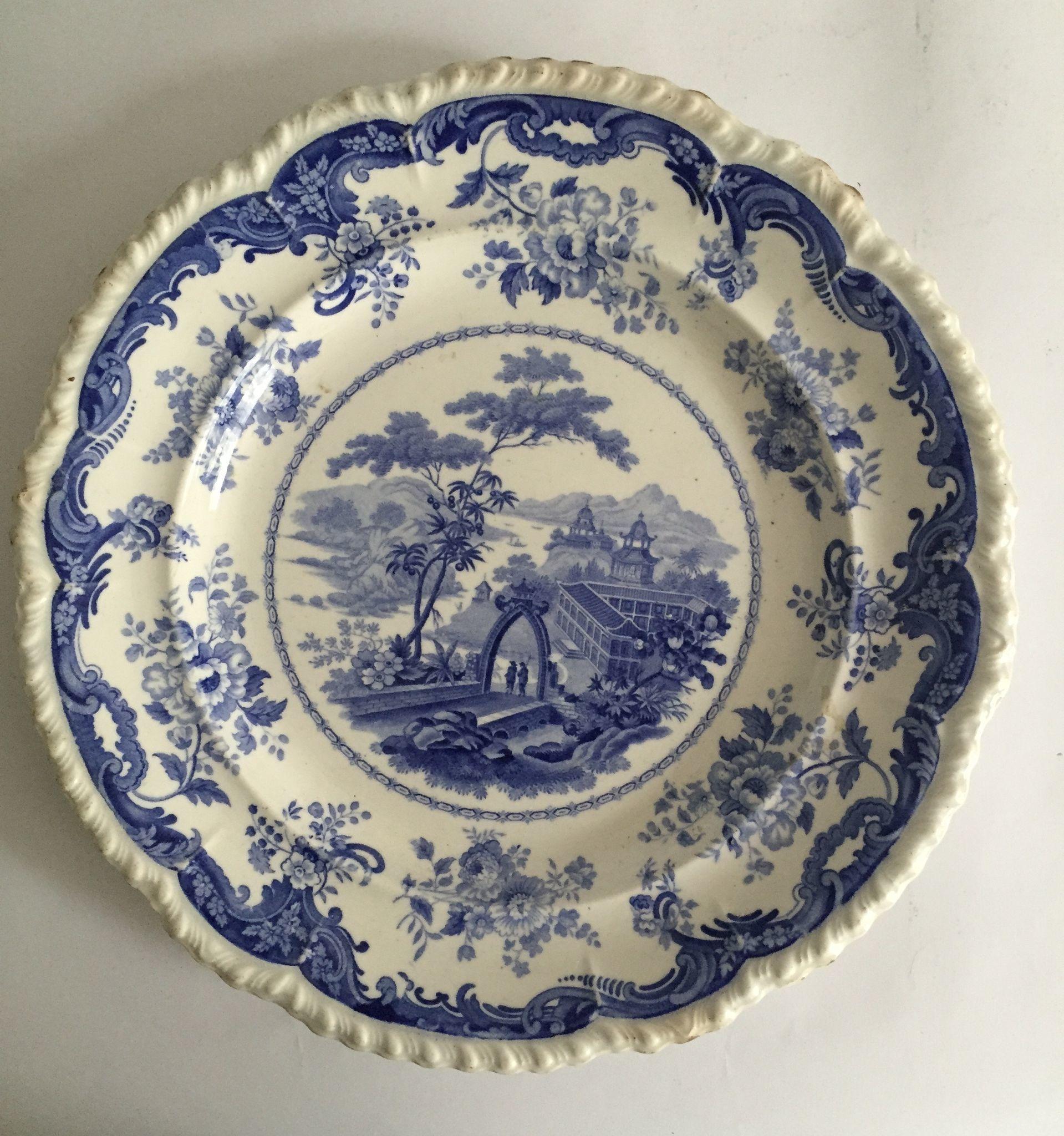 Minton Blue and White Transfer Ware 10 1/4