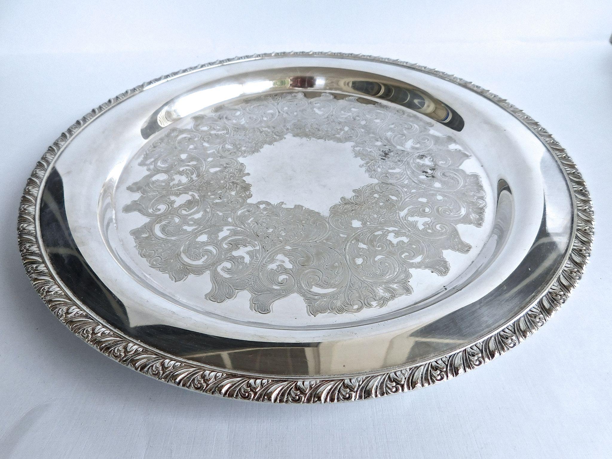 Silverplate Serving Tray by Wm A Rogers Berwick Pattern from artgate on ...