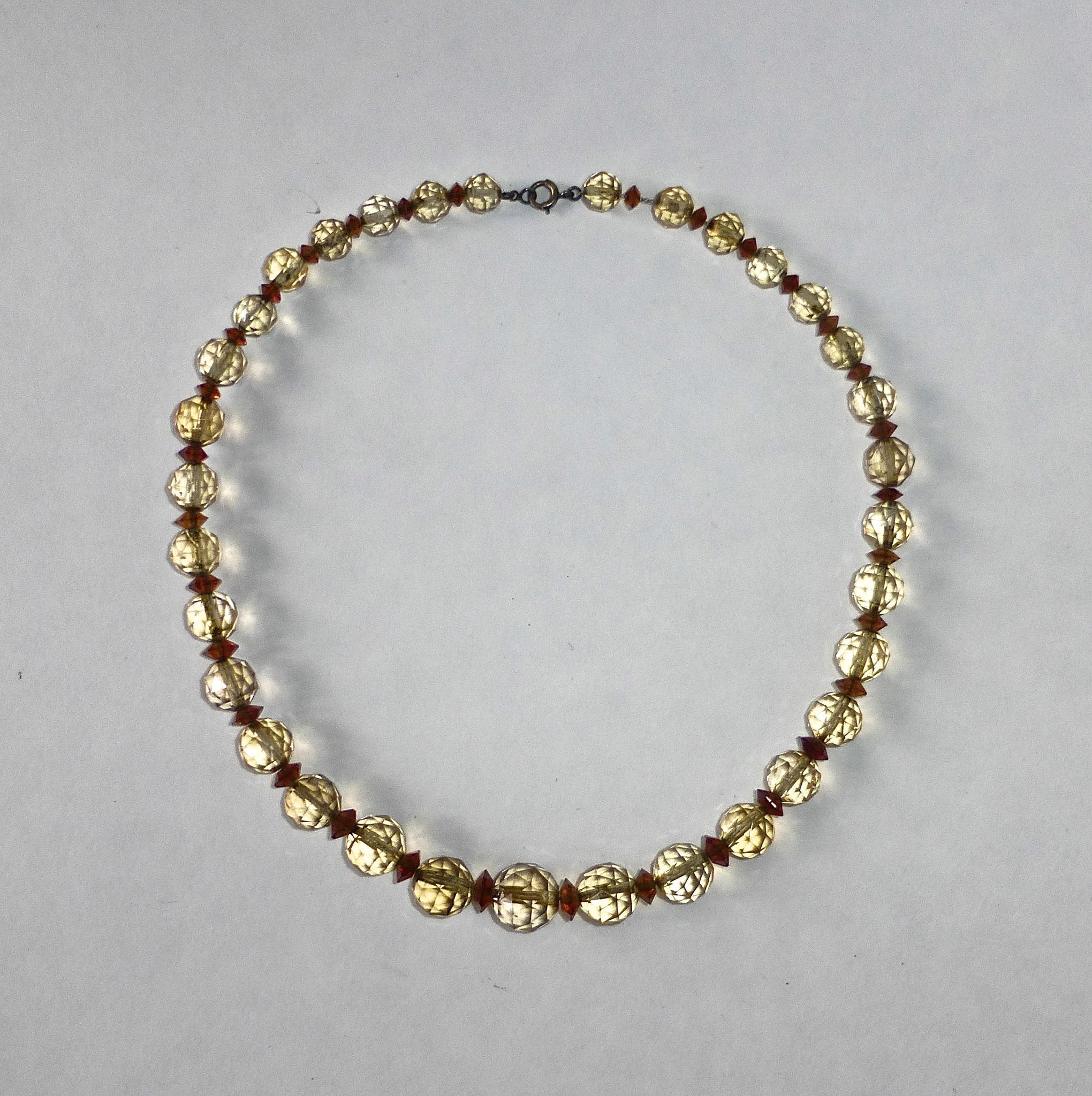 Natural Citrine Graduated Bead Necklace on Chain from bejewelled on ...