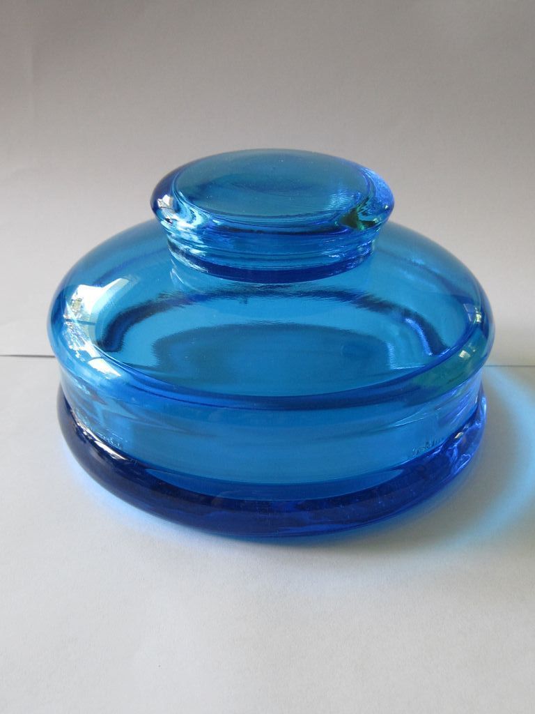 Depression Glass Powder Jar New Martinsville from bliss on Ruby Lane