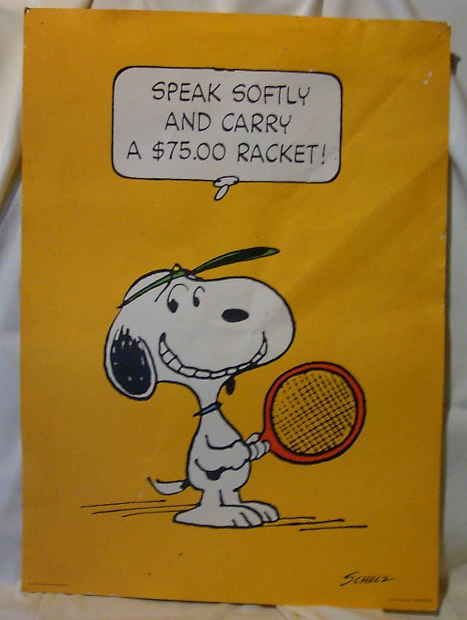 Charlie Brown Tennis Poster from carolines-collectibles on Ruby Lane