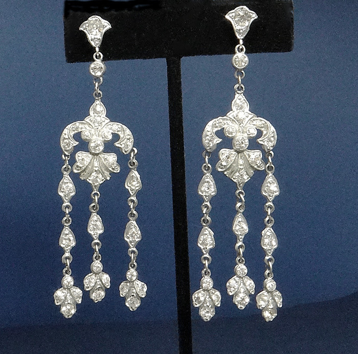 Vintage Art Deco Paste Earrings 1920s Screw Backs LONG! from catgre2157 ...