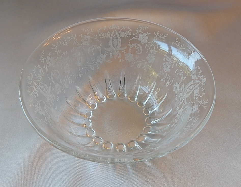New Martinsville / Viking Glass Prelude Crystal Etched Bowl from ...