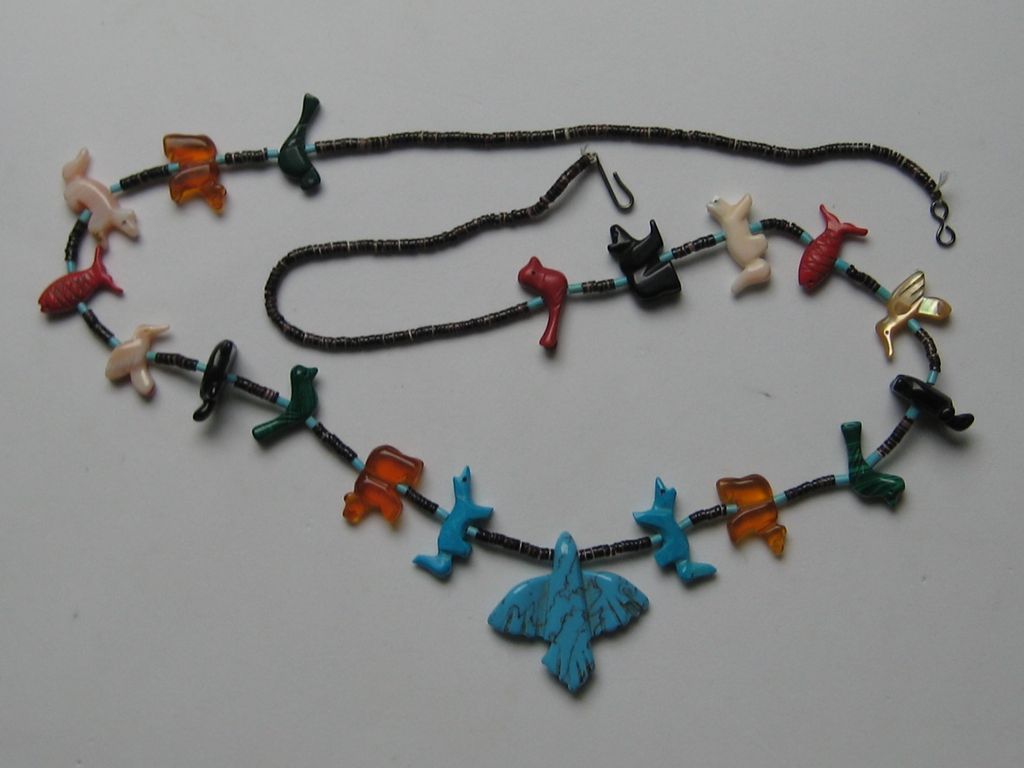 meanings necklace Zuni fetish indians