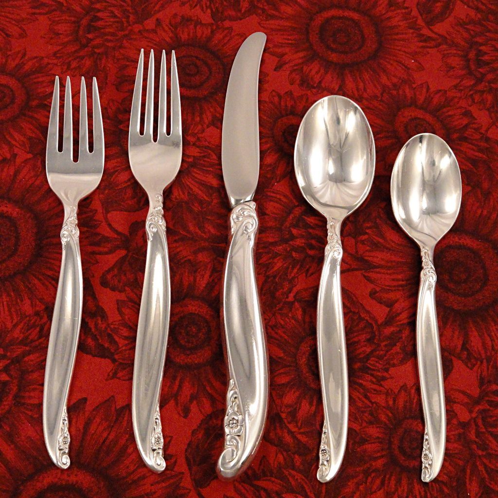 1847 Rogers LEILANI Silverware Set Vintage 1961 Silver Plate Flatware ...