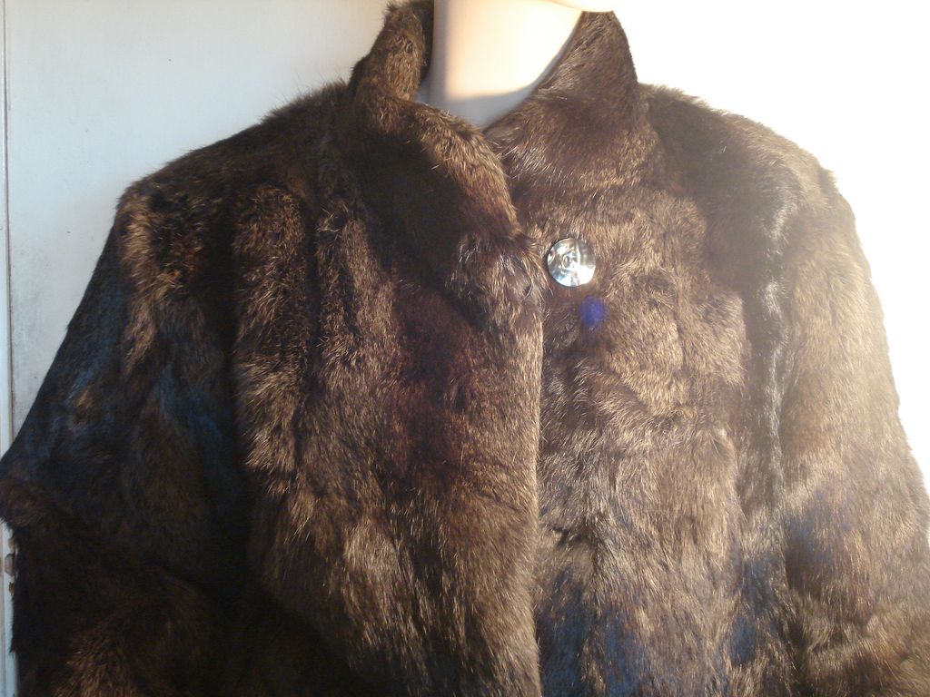 Luxurious Vintage Rabbit Fur Coat from irongateantiques on Ruby Lane