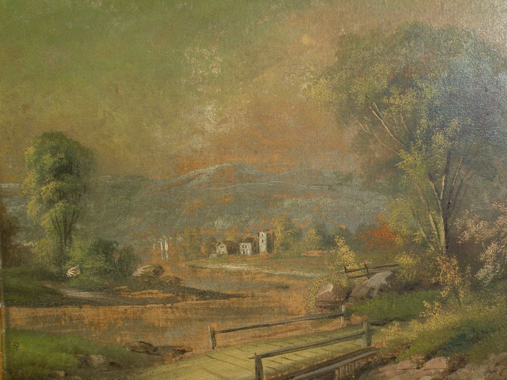 Hudson River style antique landscape painting circa 1890‏ from ...