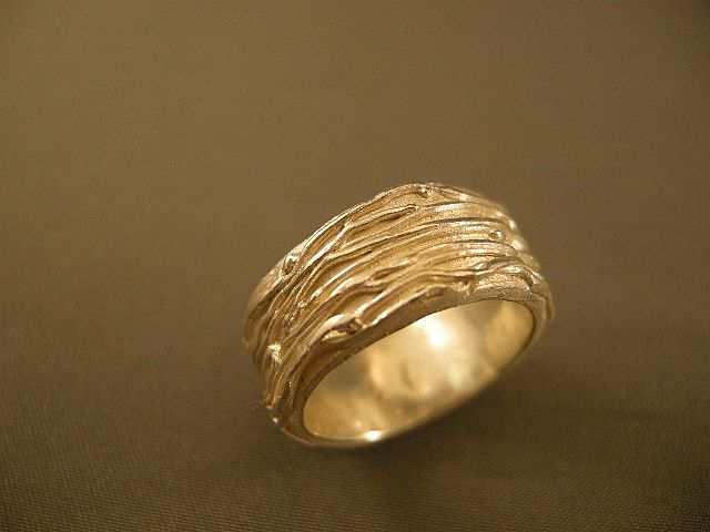 Silver Art Clay Ring, handmade, with wavy lines, Size 6 1/2 from ...