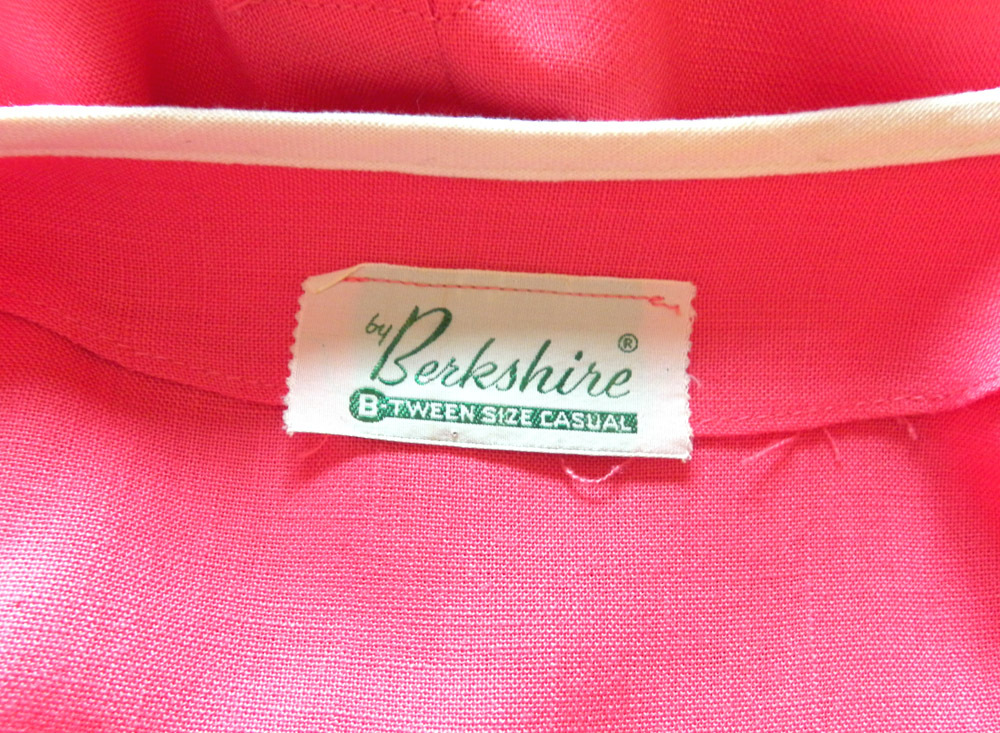 1950s Berkshire B-Tween Size 16 Casual LINEN Raspberry Career Belted ...