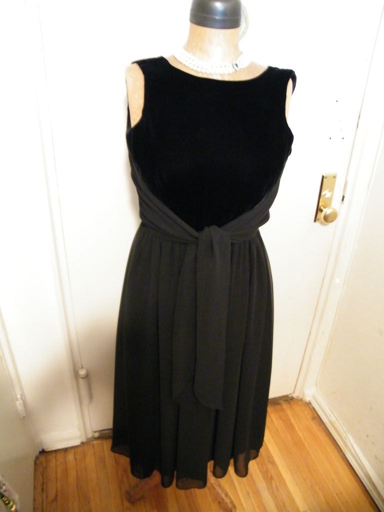 Vintage..Designer Dress..Velvet Bodice / Double layer Chiffon from ...
