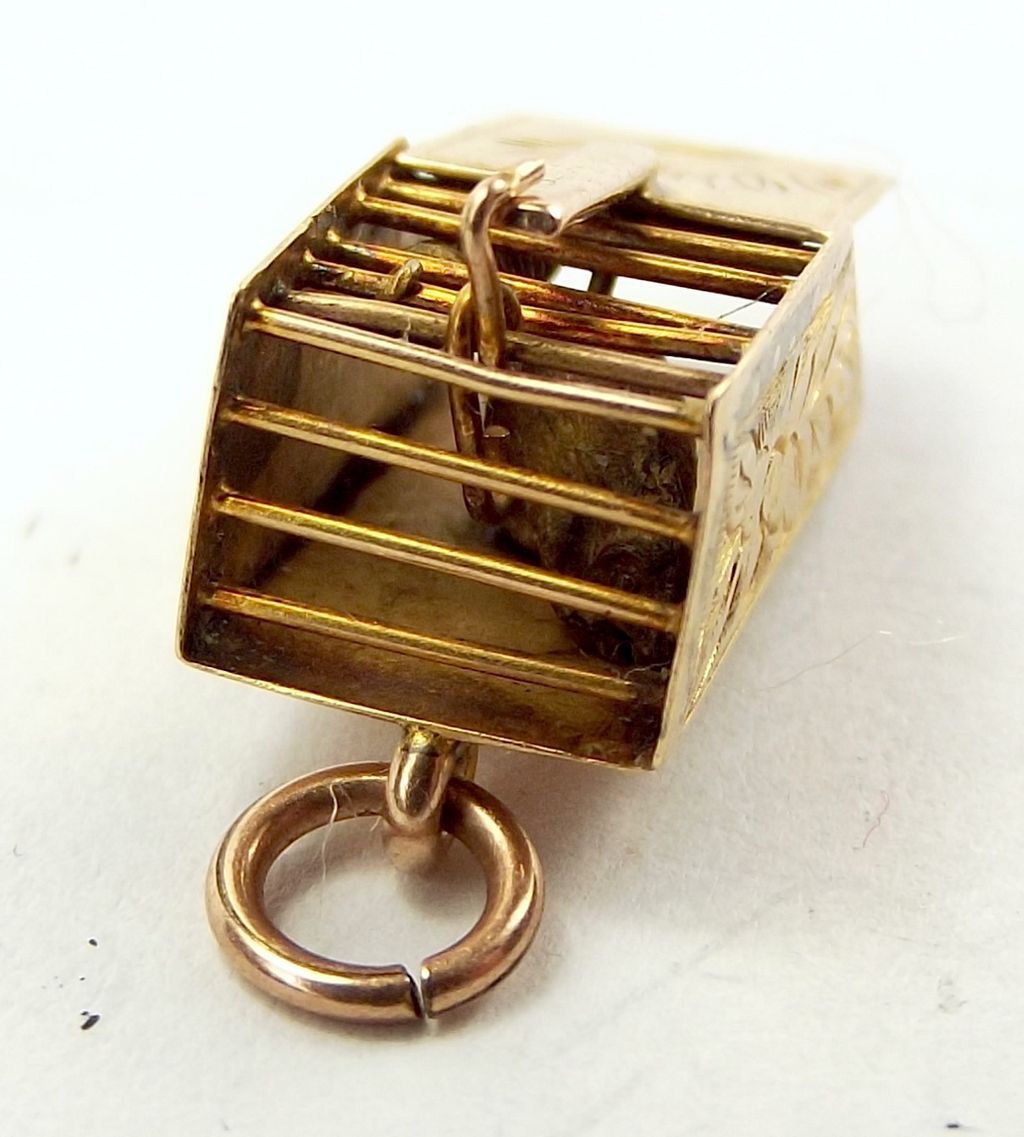 Victorian 9ct Gold Mechanical Mouse Trap Charm + Mouse from m4gso on ...