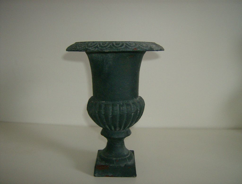 Vintage Cast Iron Urn Planter from marysmenagerie on Ruby Lane