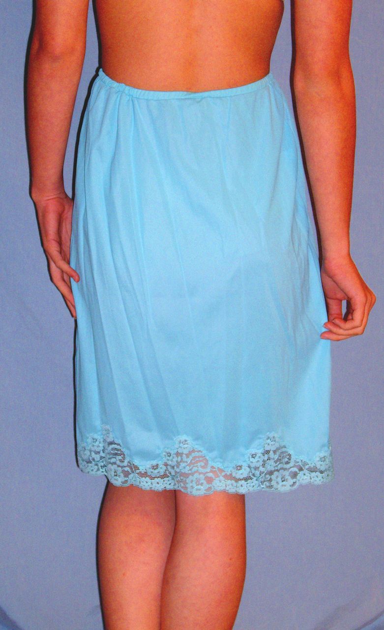 Vintage 1960 Van Raalte Blue Half slip NEW NWT NOS size small from ...