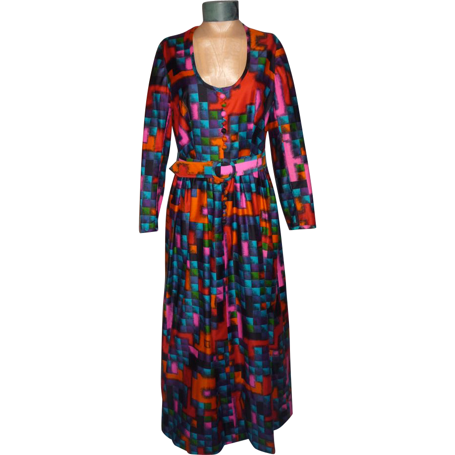 1960s Dynasty Jewel Tones Evening Dress from myvintageclothesline on ...