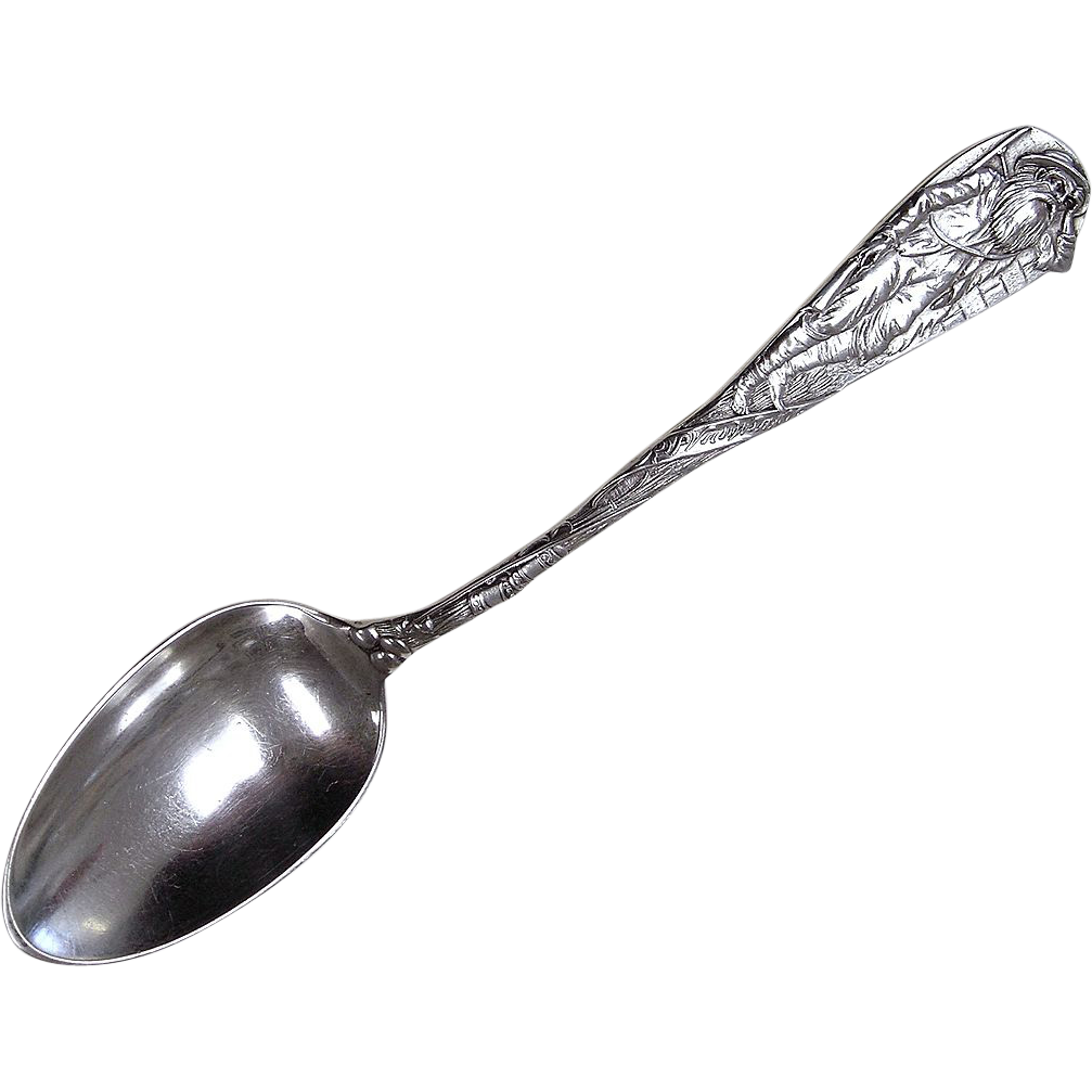 Antique Sterling Souvenir Spoon of Rip Van Winkle, 1891 from ...